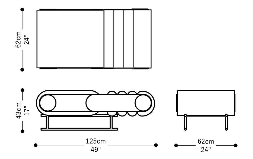 Image of the complete dimensions of the product